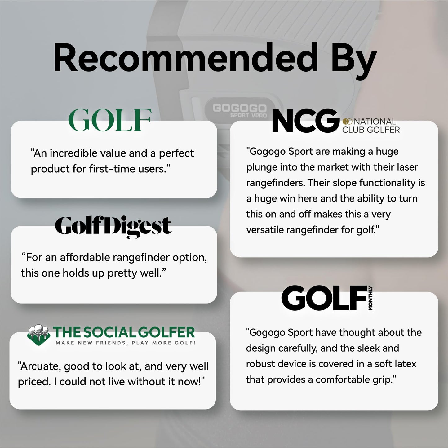 Gogogo Sport Vpro Gen 2 Golf Laser Rangefinder, Ultra-Clear Optics with 99% Transmission Lens OLED Display, Dual Power Sources, FlagLock/Slope/Magnetic/Lightweight (Gen 2)