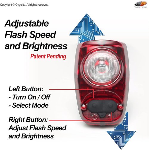 CYGOLITE Hotshot– 100 & 50 Lumen & 2W Bicycle Taillight Models– 6 Night & Daytime Modes– User Tunable Flash Speed– Compact– IP64 WaterResistant– Secure Hard Mount– USB Recharging– Great for Busy Roads