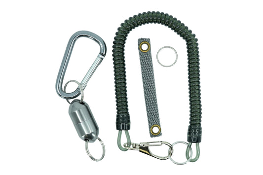 Kingfisher Magnetic Fly Fishing Net Release Gunsmoke Color W/Lanyard and attachement Hoop