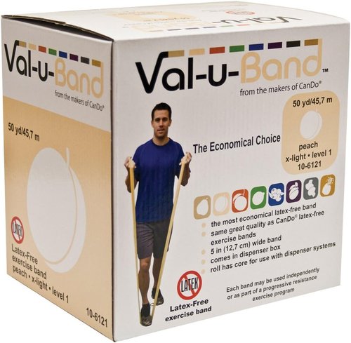 Latex-Free Exercise Band - Val-U-Band in Peach | Resistance Training & Rehab