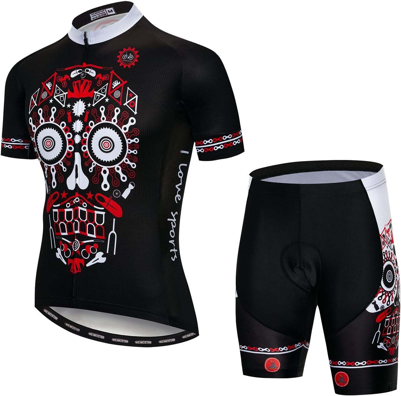 JPOJPO Cycling Jersey Men, Mountain Bike Shirt Tops S-5XL - Breathable and Quick Dry