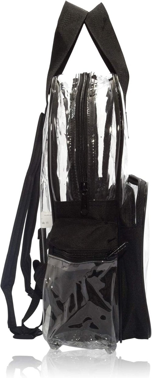 DALIX Clear Backpack with Smooth Plastic Completely Transparent