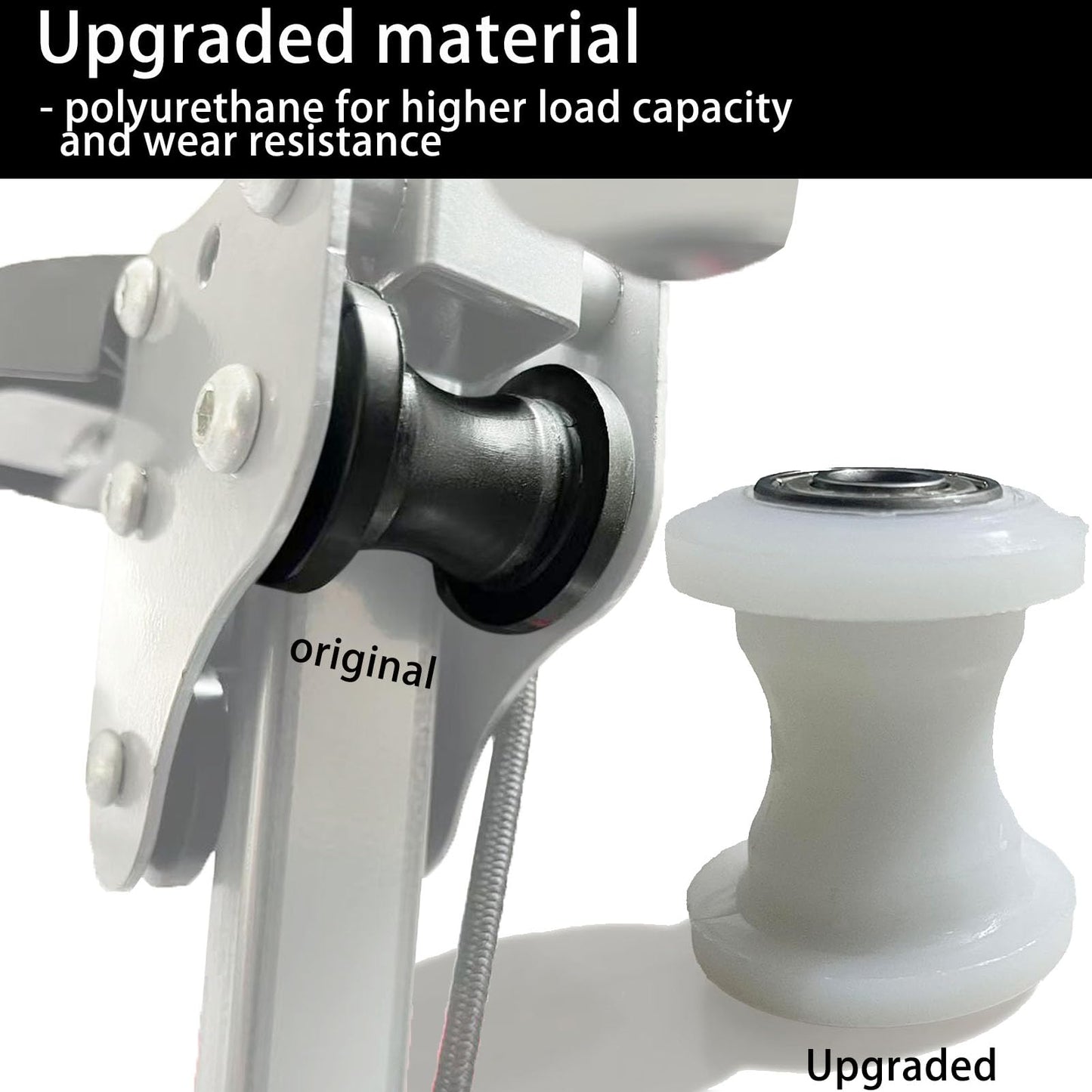 Auterflym Pulley Wheel for Vertical Climber,2pc Wheel Replace for Original Compact Mountain Climber, Stair Stepper Exercise Machines - MXC 2.0 & Climber Classic 1.0 Wheel Replacement Parts