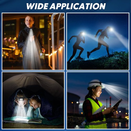 Tujoe 6 Pcs LED Running Lights for Runners Joggers Safety Jogging LED Light Clip Rechargeable Reflective Running Gear Magnetic USB Night Walking for Hiking Jogging Outdoor