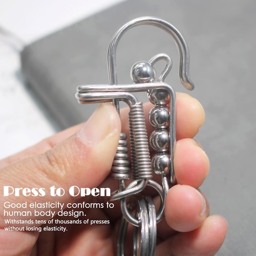 CMVFYL Cute Carabiner Clip, Fun Decorative Keychain Clip, Small Stainless Steel Key Organizer, Unique Key Holders for Backpack