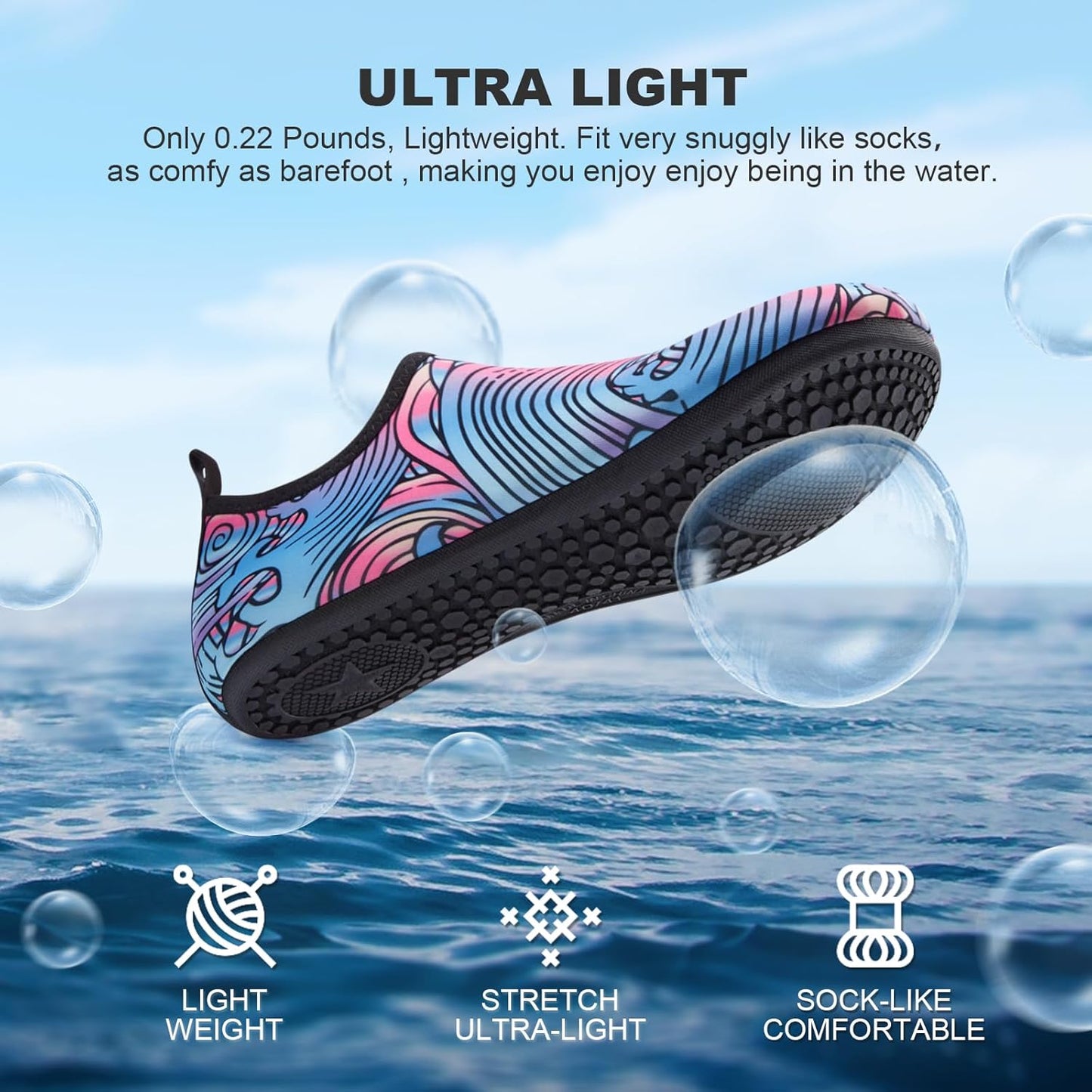 Quick-Dry Tanamo Water Shoes | Aqua Socks for Men & Women | Beach & Pool