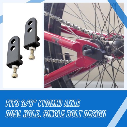 HQPARRTS Bike and Bicycle Fixing Single Speed Alloy Chain Tensioner Adjuster Fits for BMX Bike 3/8"(10mm) axles