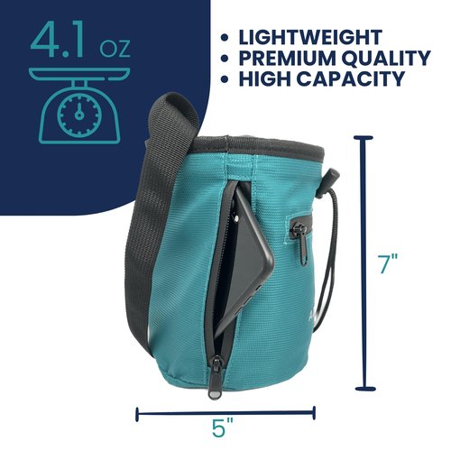 Chalk Bag for Rock Climbing with Climbing Chalk Brush, Quick Clip Belt Rock Climbing Chalk Bag with 2 Pockets & Key Clip - Wide Opening & Secure Closure Climbing Chalk Bags - Chalk Bag Bouldering
