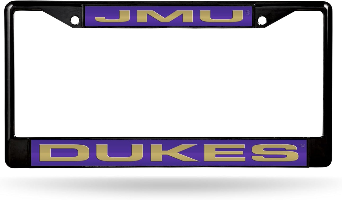 NCAA Black Laser Cut Chrome License Plate Frame for Car/Truck/SUV - 12x6" Auto Accessory