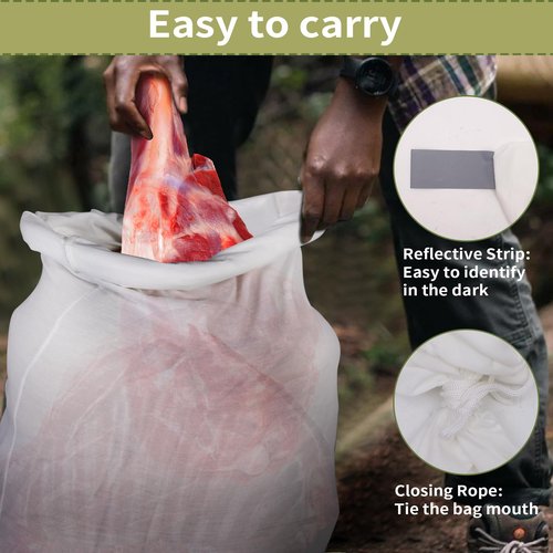 Zihvfzu Elk Game Bags - 5 Pack Stretchable Meat Bags Suitable for Various Hunting Wild Animals, Including Elk, Deer, Caribou and Goose - 4 Pack 48" & 1 Pack 28" Reusable Breathable Meat Game Bags