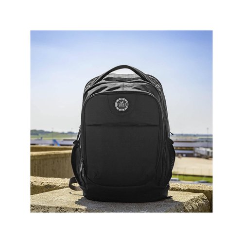 Flight Outfitters Aviator Pro Spacious Durable Comfortable Padded Carry On Travel Backpack with Multiple Pockets for Men & Women, Black