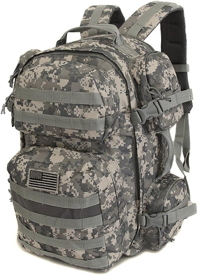 NPUSA Men's Large Expandable Tactical Molle Hydration ReadyBackpack Daypack Bag - Tan