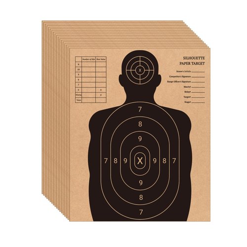 suituts 25 Pack Cardboard Target for Shooting 13" x 16" Silhouette Shooting Targets, Torso Paper Targets for Indoor Outdoor Range