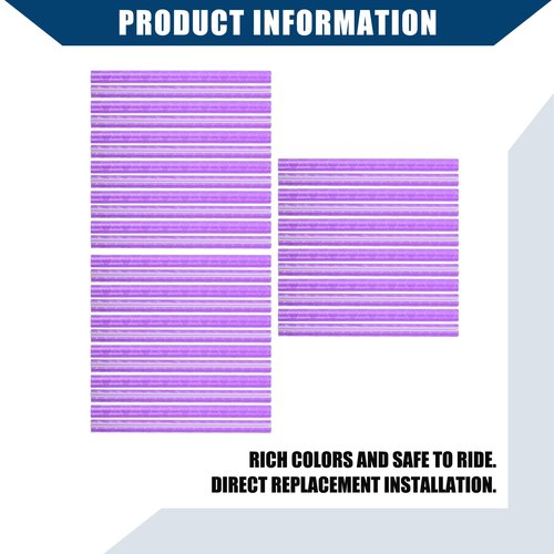 X AUTOHAUX 36 Pcs Purple Bicycle Reflector Reflective Version Durable ABS Night Visibility Cycling for Bike, Mountain Bike, Wheels, Wheelchair