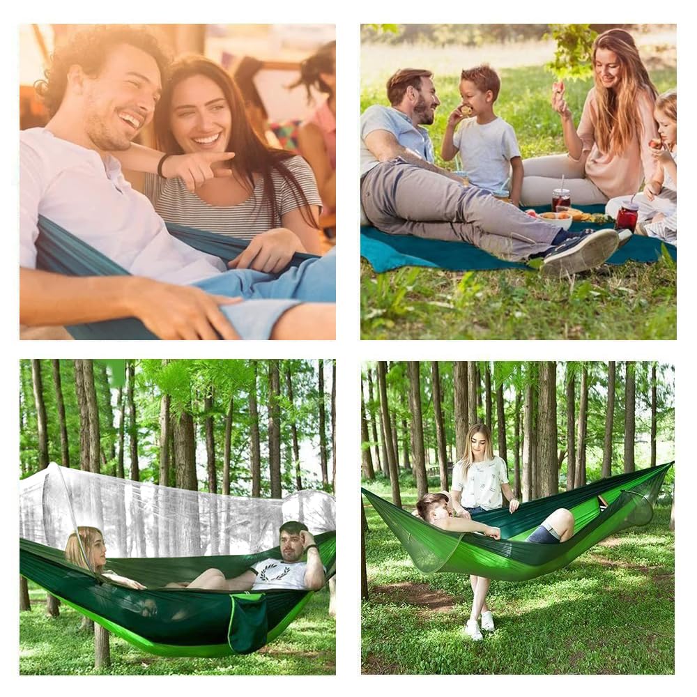 FYeang Camping Hammock, Lightweight Portable Hammock with Mosquito Net,Hammock with Bug Net,Tree Hammocks for Outside,Travel Hammock,Hammock Camping for Traveling Hiking