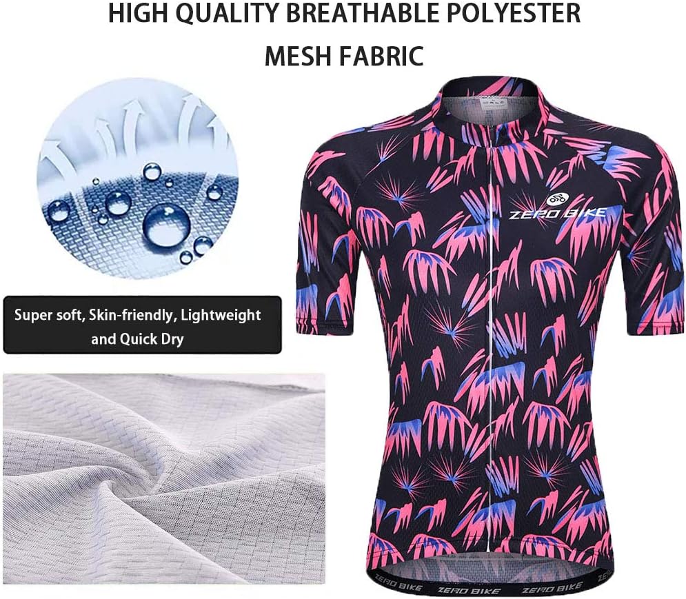 Women's Short Sleeve Cycling Jersey Jacket Cycling Shirt Quick Dry Breathable Mountain Clothing Bike Top