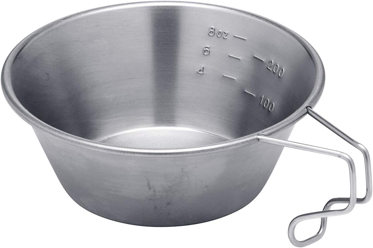 Snow Peak’s Titanium Sierra Cup, E-104, Japanese Titanium, Lifetime Product Guarantee, Lightweight, Compact for Camping or Backpacking