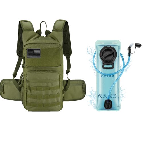 FRTKK Hydration Backpack with 3L TPU Hydration Bladder, Lightweight Insulation Hydration Pack for Cycling, Hiking, Running, Climbing, Hunting, Biking