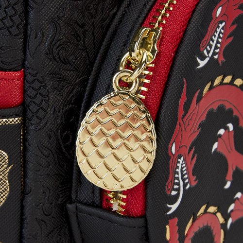 Loungefly House of the Dragon All Over Print House Targaryen Sigil Mini Backpack