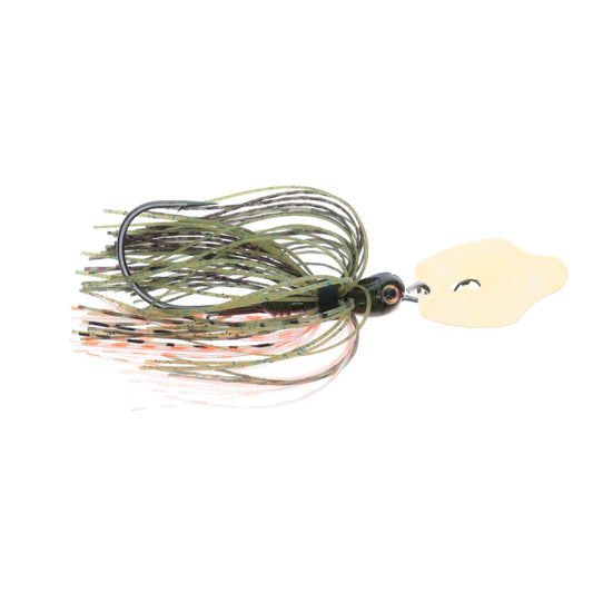 Strike King Thunder Cricket Fishing Lure, Vibrating Swim Jig, Silver Blade, 4/0 Jungle-Style Flipping Hook