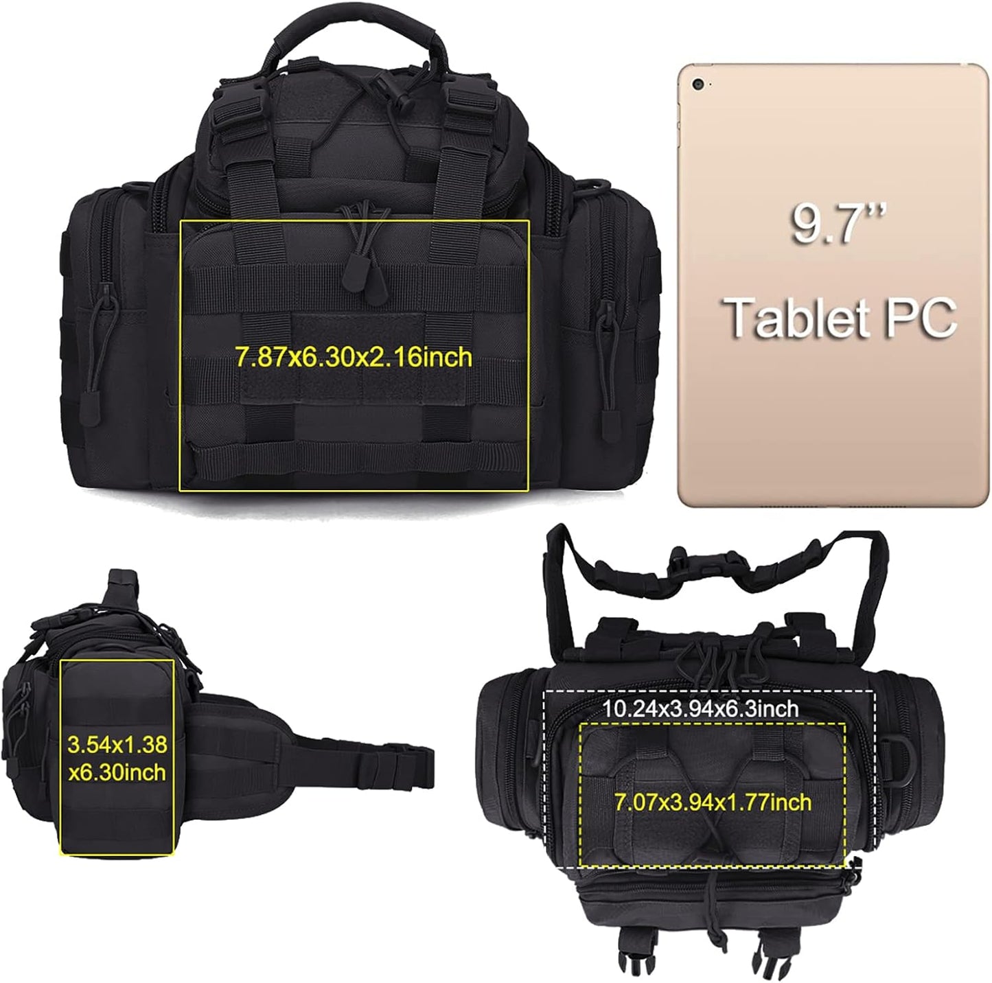 Tactical Sling Bag for Hiking & Fishing | G4Free Outdoor Waist Pack