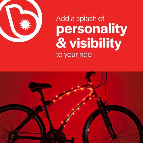CosmicBrightz LED Bike Frame Rope Light - 6.5ft Battery-Powered String Light for Kids & Adults