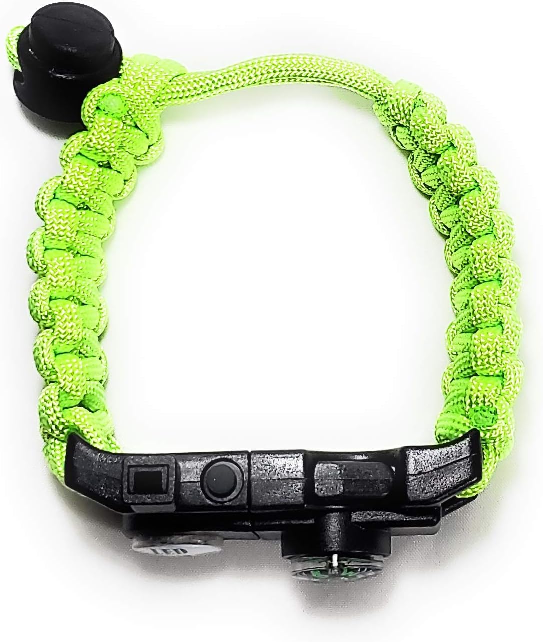 Survival Paracord Bracelet - Tactical Emergency Gear Kit with SOS LED Light, 550 Grade, Adjustable, Multitools, Fire Starter, Compass, and Whistle - Set of 2