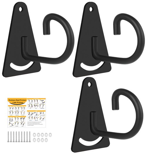 Lovind Resistance Band Wall Anchor,Door Anchor for Resistance Bands for Home Gym Workouts, Strength Training, Resistance Training,Fitness, and Physical Therapy Exercise (Black)