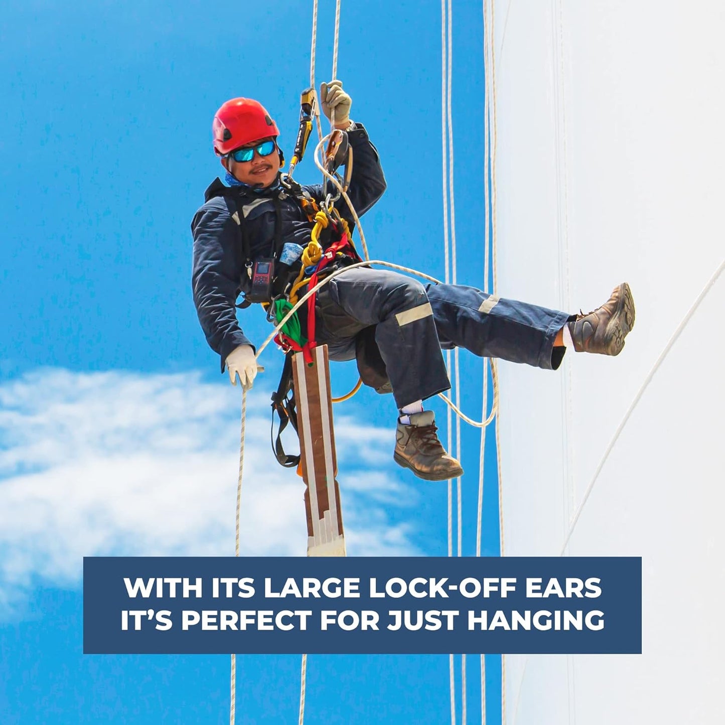 Rock-N-Rescue Steel Rescue 8 with Ears | High-Strength Steel for Controlled Descents | 40kN Breaking Strength | Ideal for Arborists, Outdoor Adventurers, Rescue Gear