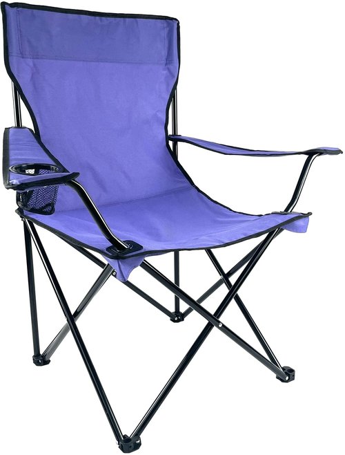 E-Z Living Folding Portable Outdoor Camping Chair[Large] (Purple)