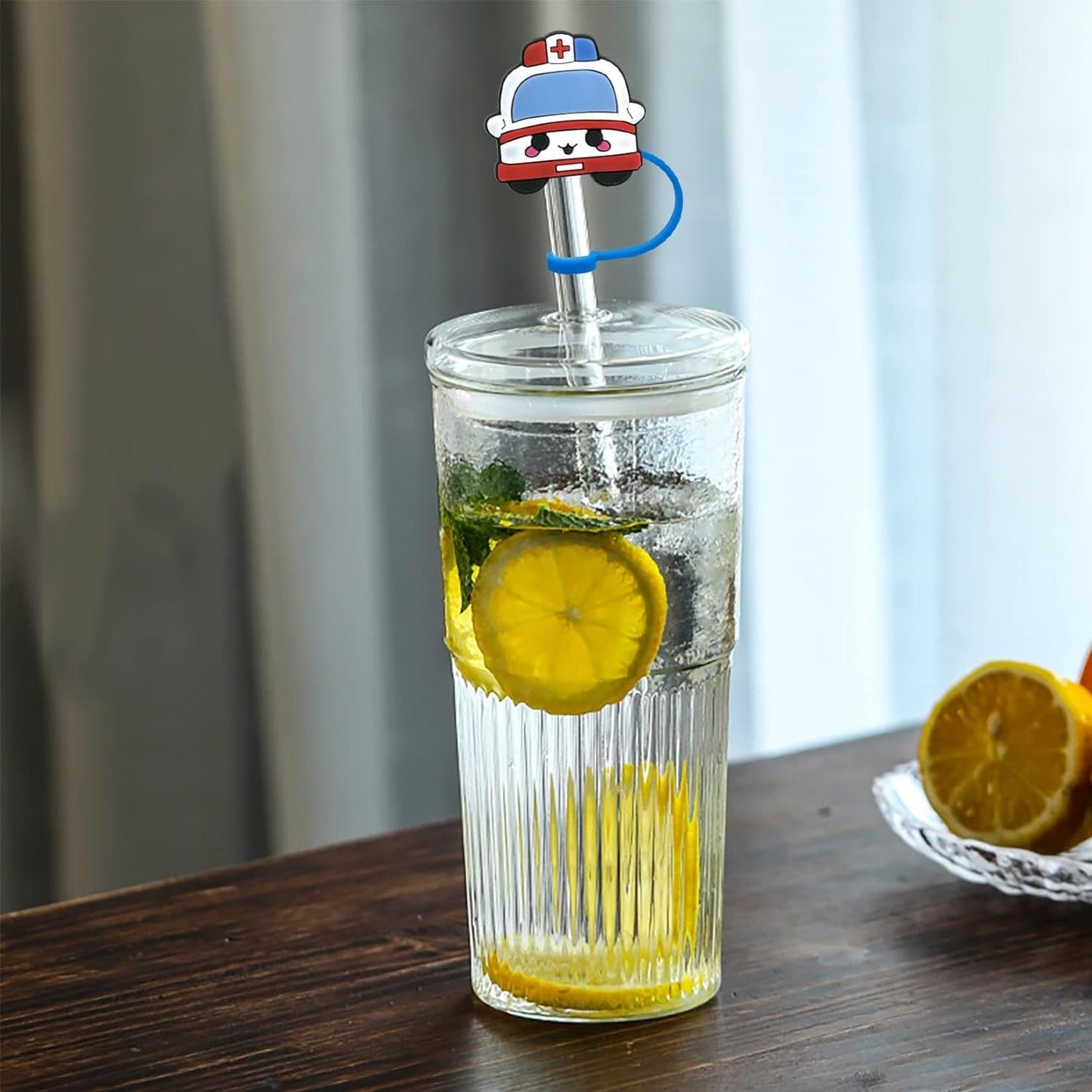 6 Pack Straw Covers Cap for Stanley Cup, Stanley Straw Caps Compatible with 40 oz Stanley Tumbler, Reusable Silicone Dust-Proof Straw Tips for Stanley Jug Drinking Straws Plug