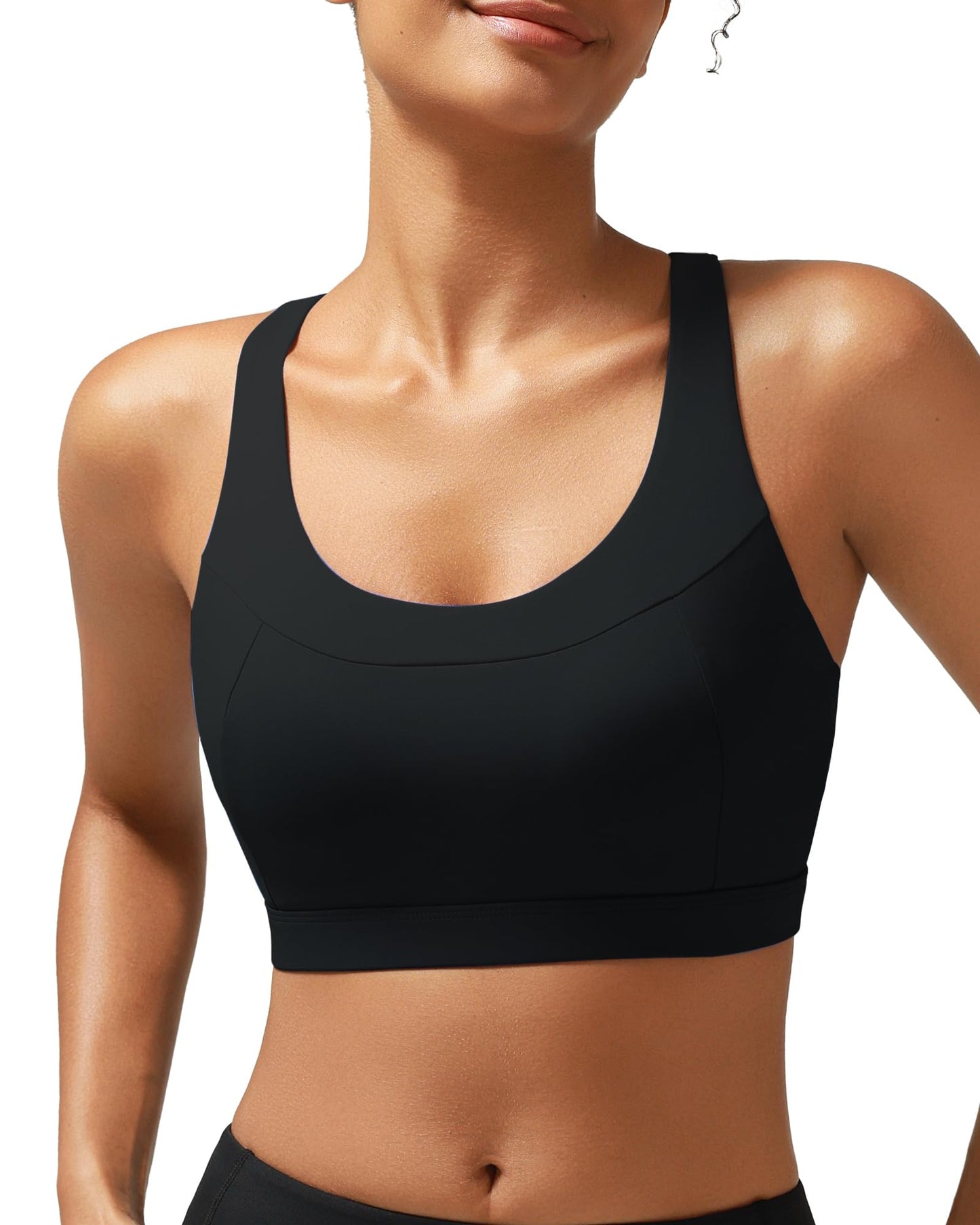 RUNNING GIRL Sports Bras for Women High Support,Racerback Supportive Molded Cup Sports Bra with Sewn in Pads