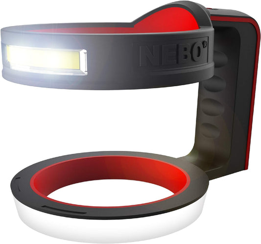 NEBO GLOW Tumbler Handle Light | 220 Lumens, 3 Light Modes, Fits 20 oz & 30 oz Coffee Tumblers, Water Resistant, Ergonomic Handle, LED Camping Lantern & Cup Cradle, Includes 3x AAA Batteries