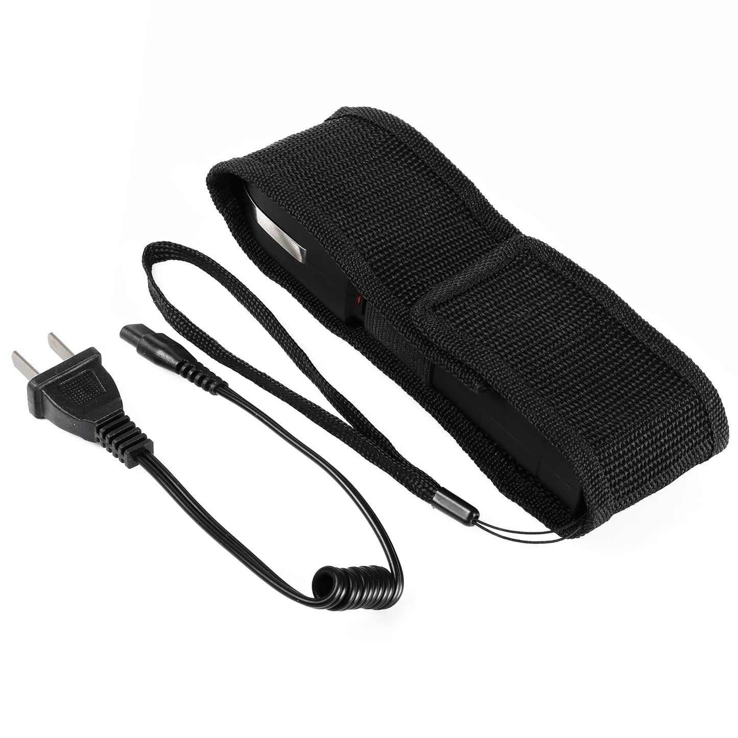 GOAEO Stun Gun - 59 Billion Heavy Duty Stun Gun with LED Flashlight, Includes Wrist Strap and Belt Holster (Black)