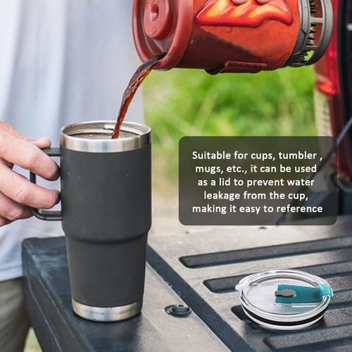 Seimneire 2 Pcs Water Bottle Flip Lid Plastic Cups Lids, 30oz Tumbler Lid Replacement Mug Lid Cover, Spill Proof for Travel Cup Mug Bottle (Blue, Flip), DX240308-712
