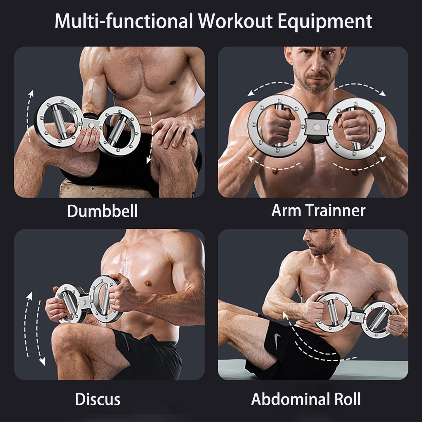 Forearm Strength Trainer-Arm Workout Equipment Forearm Exerciser-12 Pounds Resistance Adjustable Rotator Machine for Home, Boxing, Gym (Style 1)