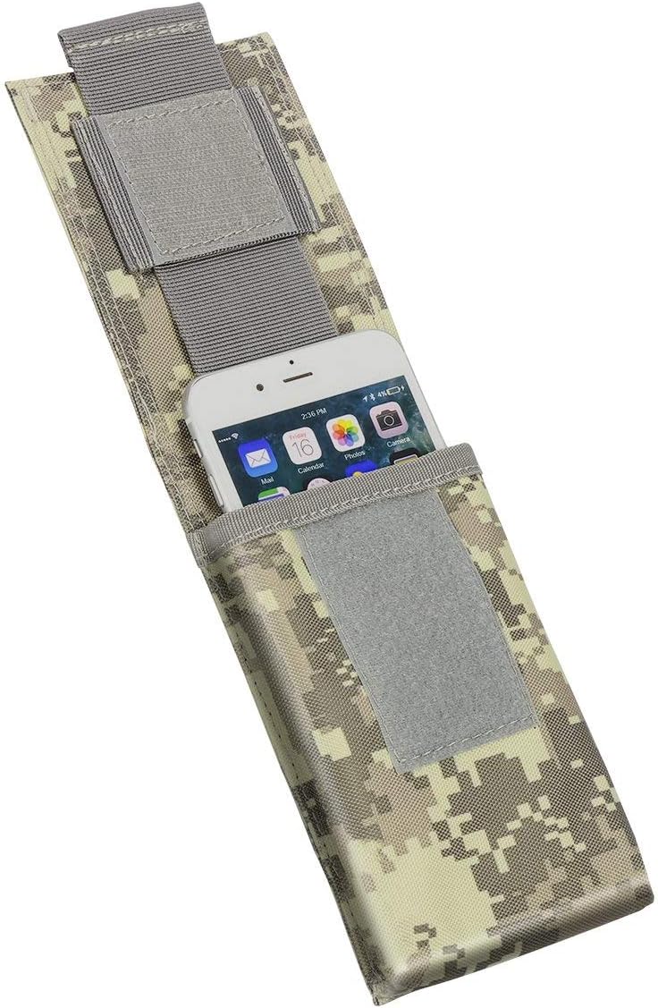 IronSeals Tactical Molle Phone Pouch Holster Waist Belt Pouch with Pull Tab for iPhone 16 Pro Max/16 Pro/16/15 Pro Max/14 Pro Max/ 13 Pro Max/ 12 Pro Max/ 11 Pro Max
