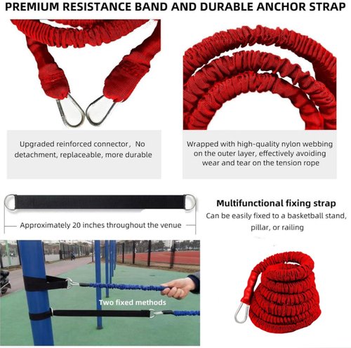 OYINDIZ Speed Training Equipment, Resistance Bungee Band Multi-Sport Exercise Set Improve Focus Explosive Agility Power Strength Vertical Jumping Basketball Tennis Football Volleyball