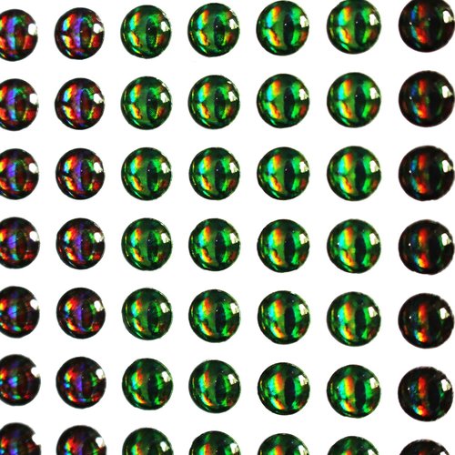 Tigofly 224 pcs 4 Colors 5mm 3/16" 4D Fish Eyes Sticky Fishing Lure Realistic DIY Crafts for Hooks Baits Fly Tying Materials