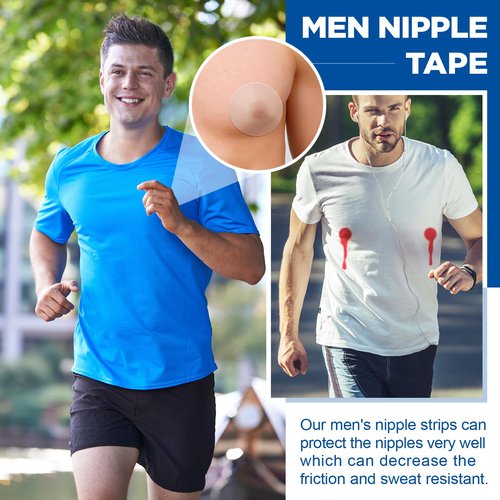 Syhood 100 Pieces 200/100 Pcs Nipple Covers for Men Anti-Chafing Protector Nipple Tape Men Pasties Covers Sticker for Running Sports