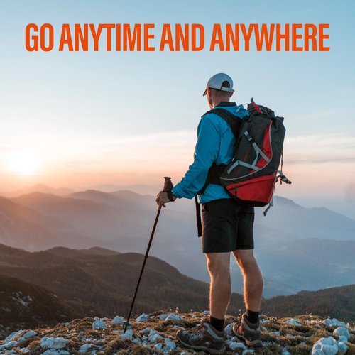 TFO 3-Section Telescopic Trekking Poles - 2PCS Carbon Fiber Monopod Walking or Hiking Sticks with with Accessories Mount and Adjustable Quick Locks