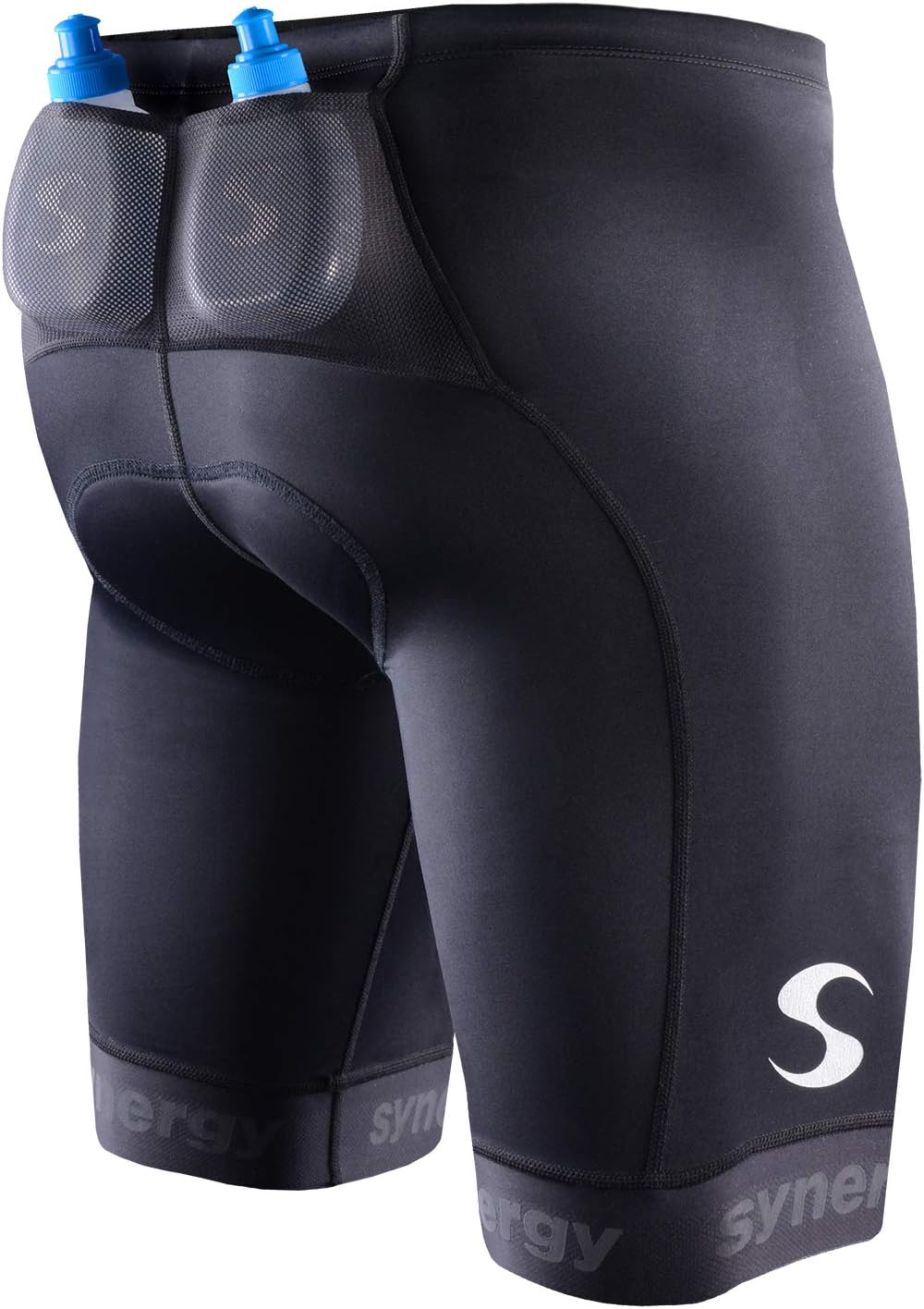 Synergy Men's Elite Tri Shorts with Mesh Pockets and Running Bottles