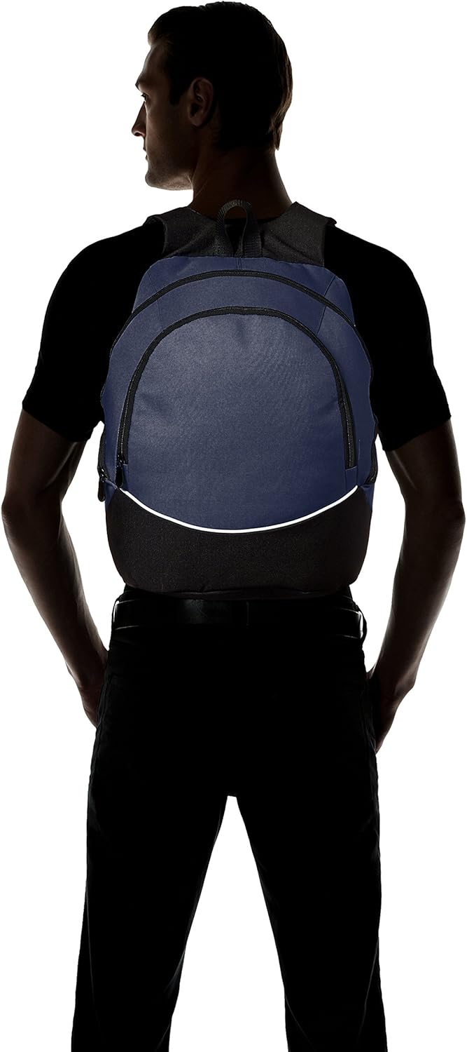 Tri-Color Large Backpack for Sports & Travel - Purple/Black/White by Augusta Sportswear