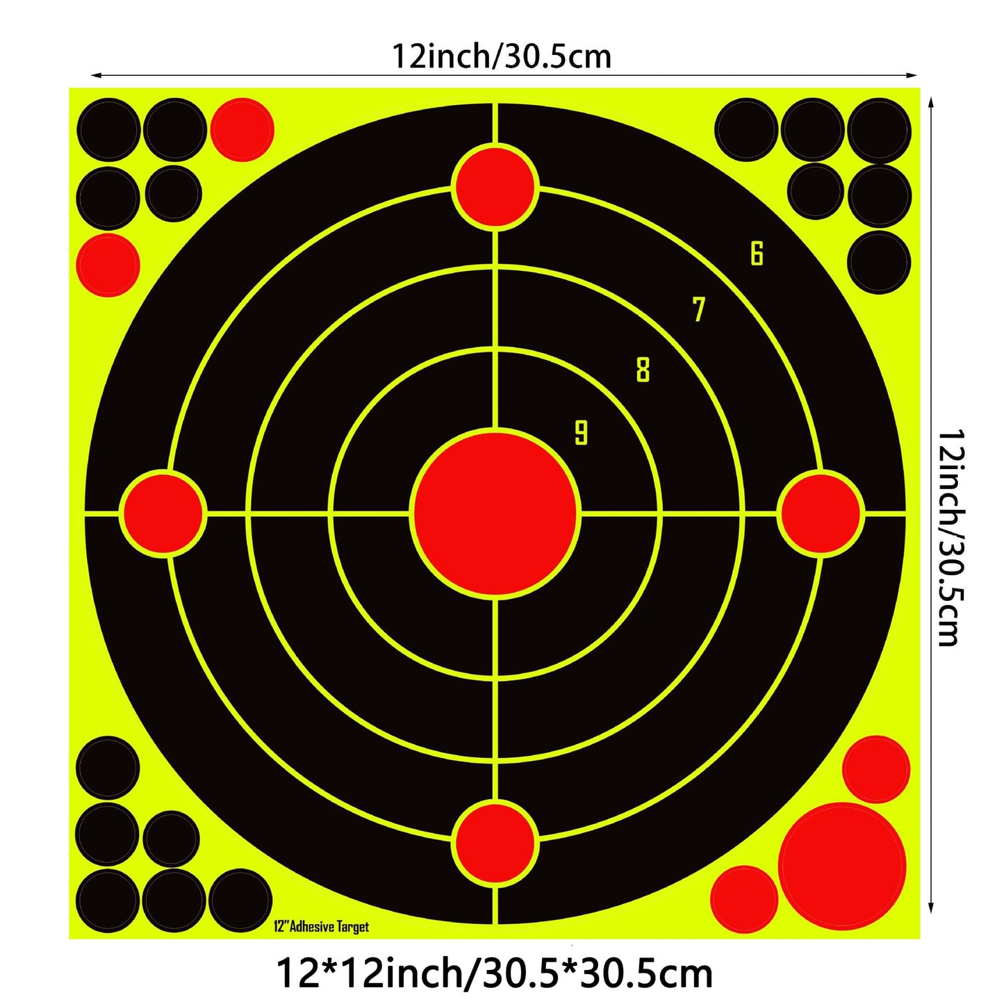 AimsoAces 12x12 inch Silhouette Splatter Targets - Bright Fluorescent Yellow, Easily Visible on Impact for BB Guns, Airguns, Rifles, Indoor and Outdoor Ranges (10 Pack)