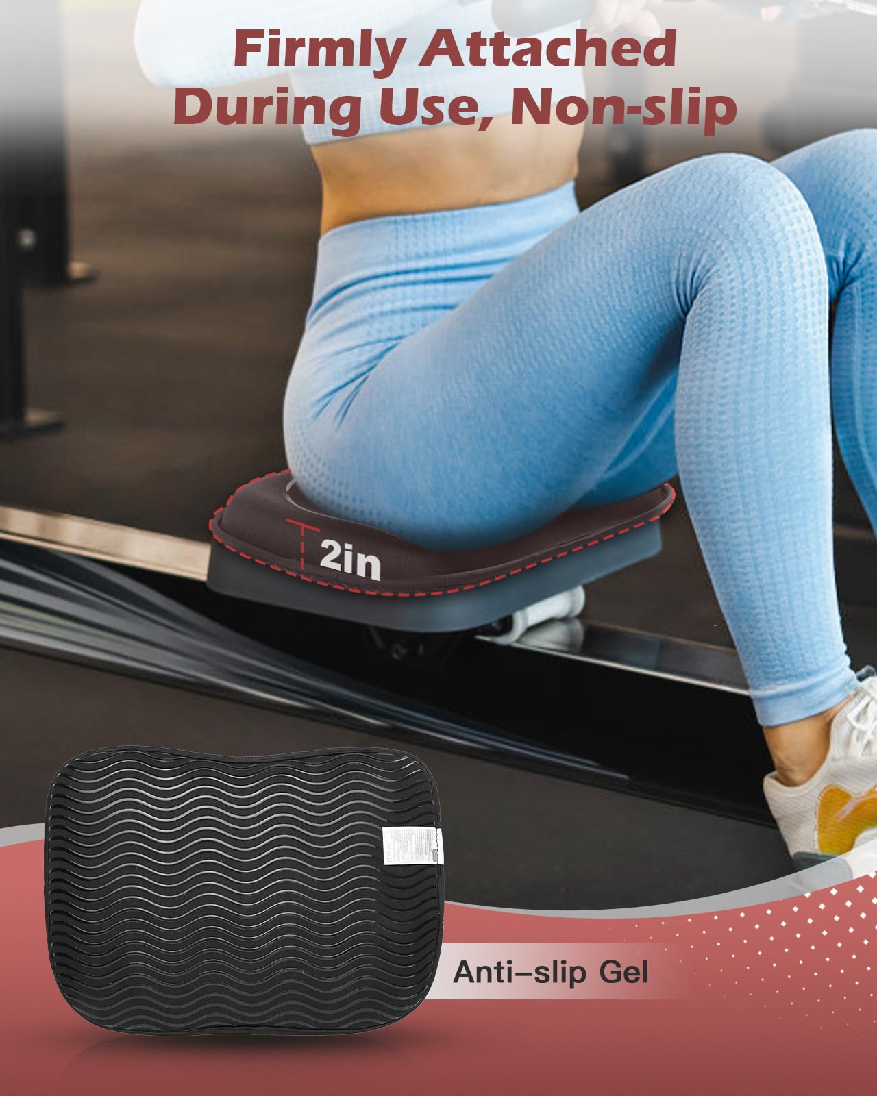 Fitense Rowing Machine Seat Cushion for The Concept 2 Rowing Machine with Extra Sports Headband, Memory Foam Row Machine Pad-Compatible with Concept 2 Rower, Recumbent Stationary Bike, Watter Rower