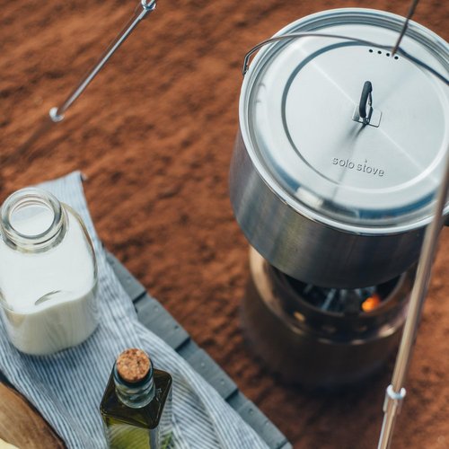 Compact Aluminum Tripod for Solo Stove - Adjustable Hang Chain for Titan & Campfire