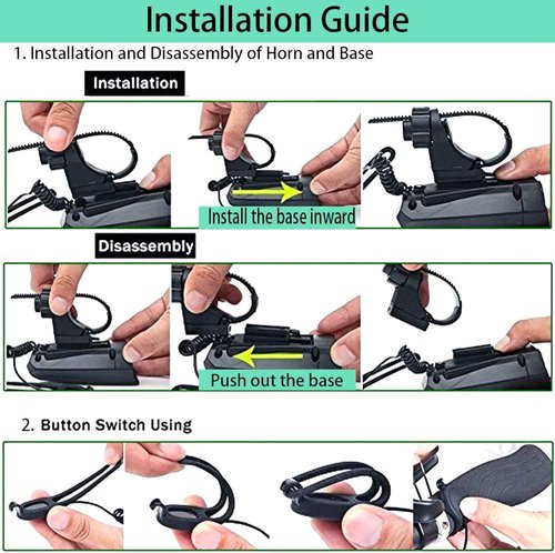 120dB Electric Bike Horn Alarm - 5 Sound Modes, Loud Bicycle Bell for Kids & Adults
