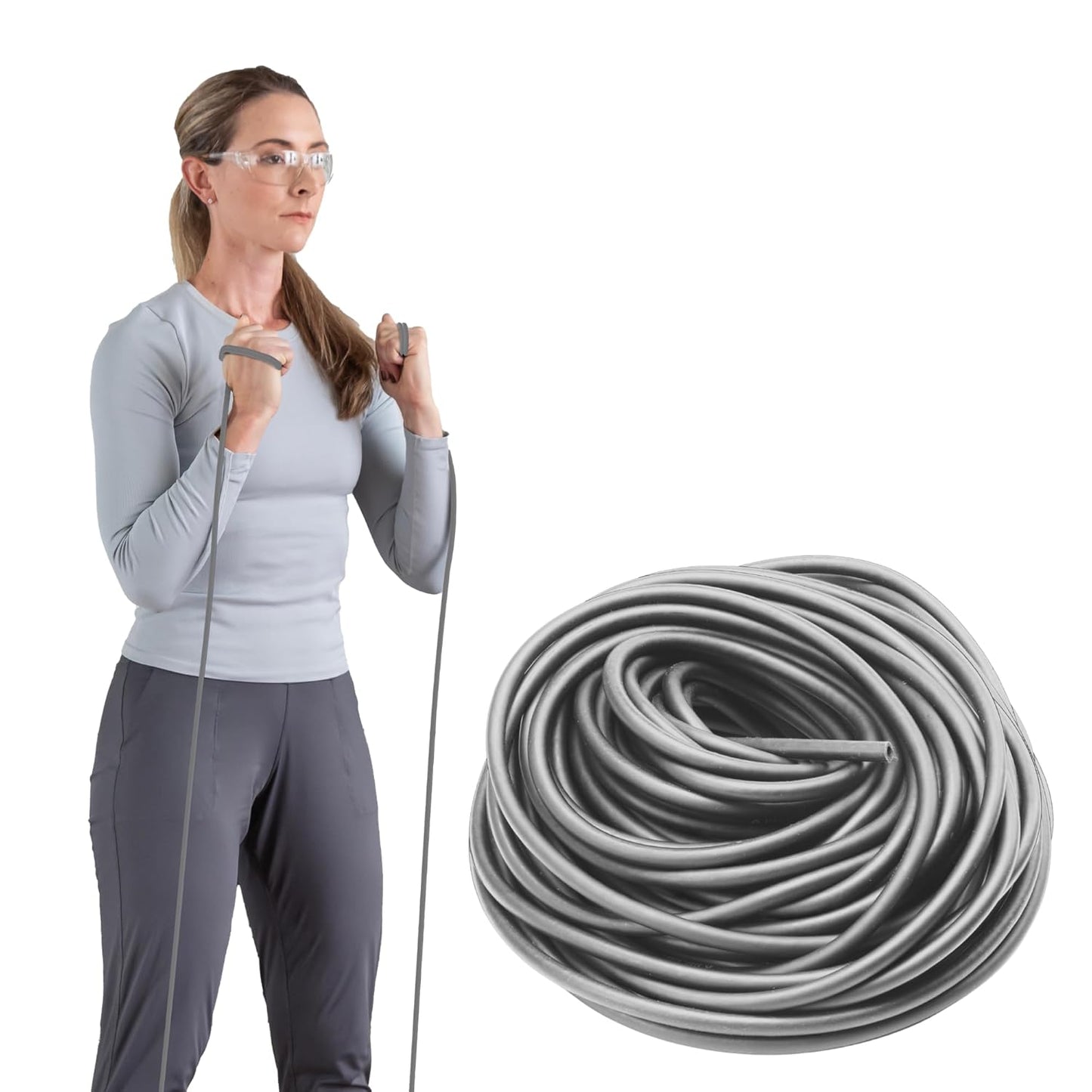 THERABAND Latex Resistance Tubing, Green, Heavy, Level 3, 100 ft Roll, Professional Grade Resistance Band for Exercise, Upper and Lower Body Workouts, Cut-to-Length, Color-Coded Levels