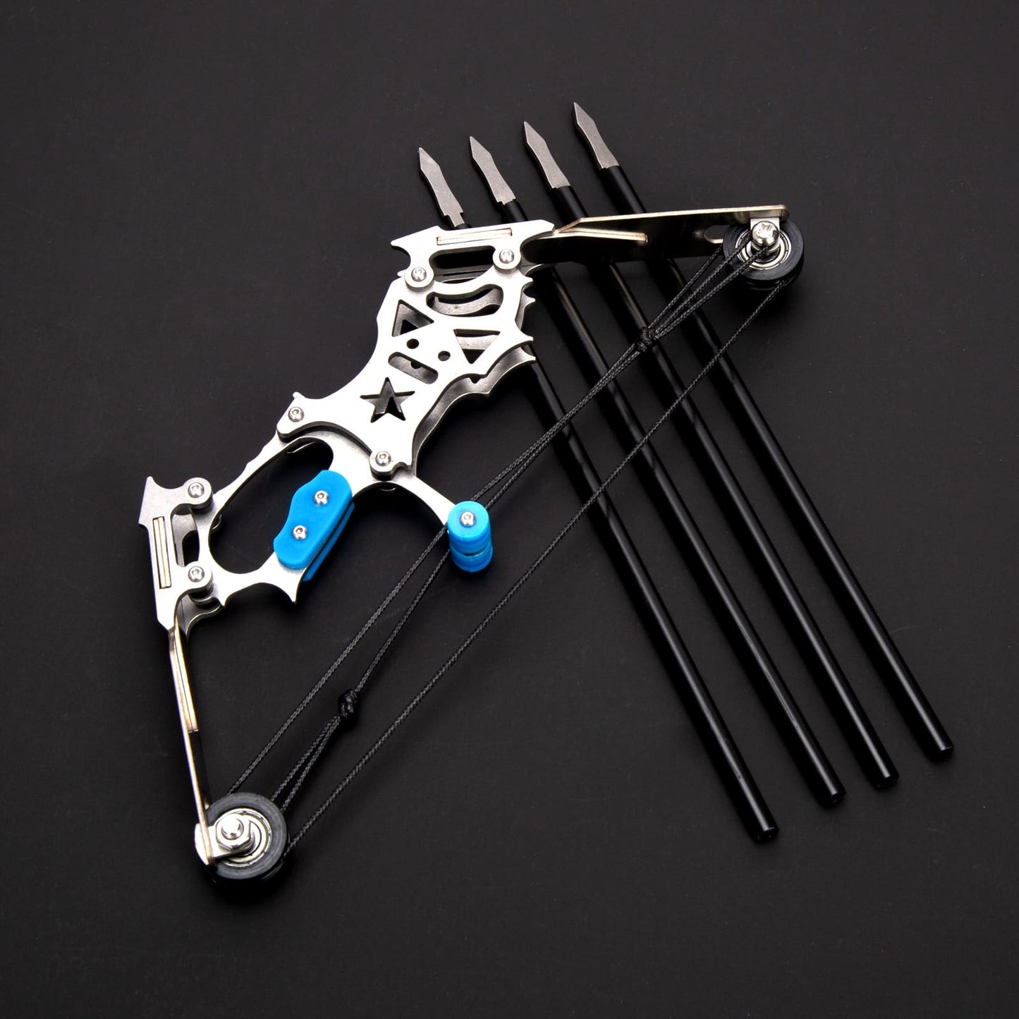5.9" Compound Bow and Arrow Set, Mini Archery Bow Set with 12 Arrows, Left and Right Hand Mini Compound Bow for Hunting Shooting Practice Fun Games (5.9" Compound Bow and Arrow Set)