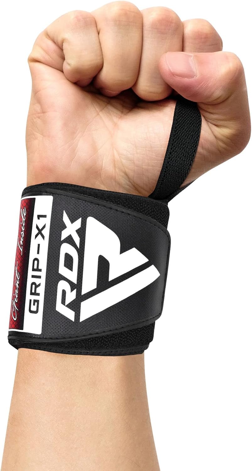 RDX Wrist Wraps for Weightlifting (Pair), IPL USPA Approved, Elasticated 18” Cotton Straps Support with Thumb Loop, Gym Wrap for Weight Lifting Powerlifting Competition Strength Training Bodybuilding